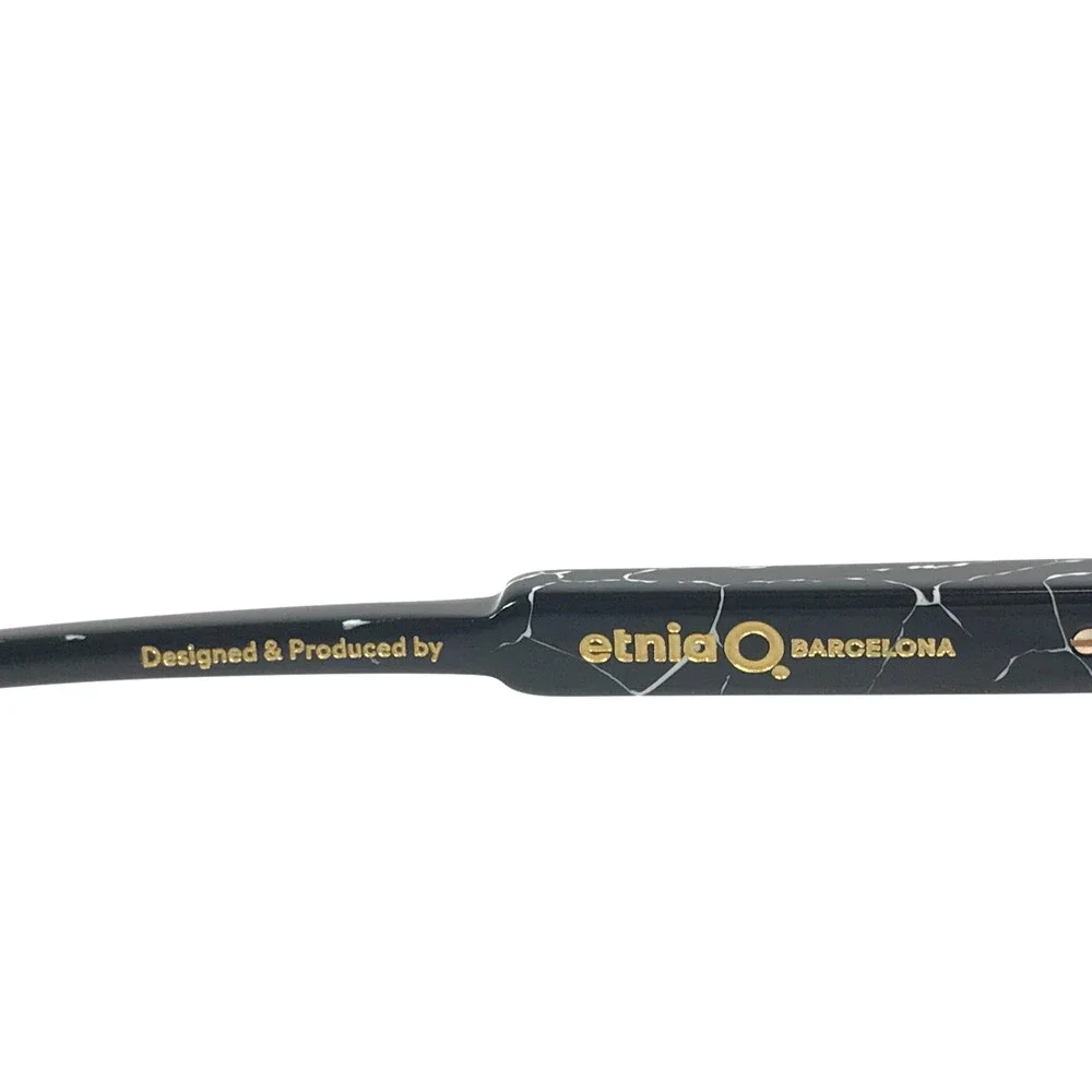 Etnia Barcelona Eyeglasses Frames DASOS GRBK Green Clear Black Marble 56-15-138